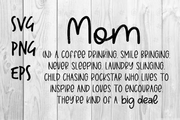 Mom Big Deal SVG for Crafts and Graphics