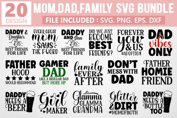 Mom,Dad,Familly SVG Bundle Vol 4 Review