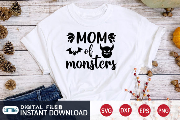 Mom of Monsters Svg Design for Crafts and Graphics