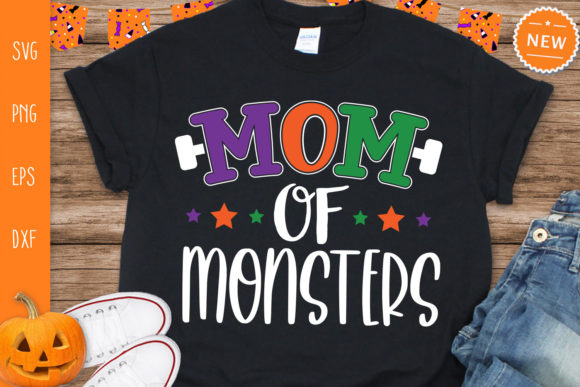 Mom of Monsters Svg Halloween Graphics for Crafts