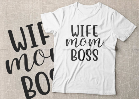 Wife Mom Boss Mother's Day Graphics for Crafts